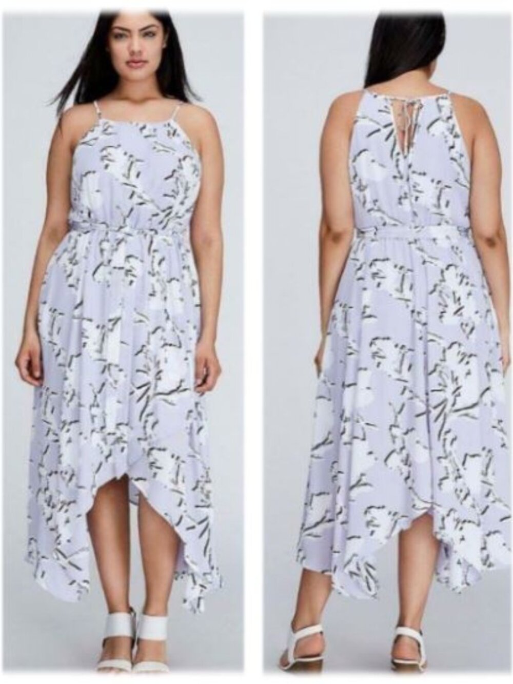 Lane Bryant Lilac Chiffon Maxi Dress Size 26 4X